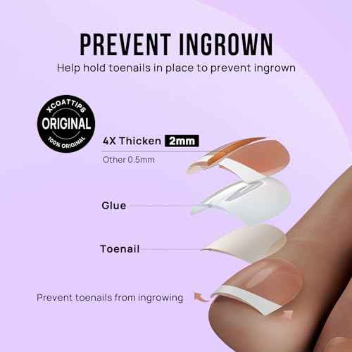 BTArtbox Press on Toenails Short, White French Tips Toenail Press Ons Square for Women, Light Weight Press on Toe Nails with Glue, Fake Toenails in 16 Sizes- 32 Toenails Kit, Timeless Grace