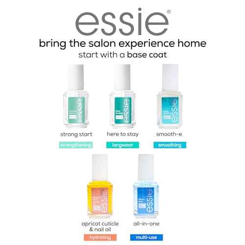 essie Nail Care, 8-Free Vegan, Strong Start Base Coat, strengthening nail polish, 0.46 fl oz