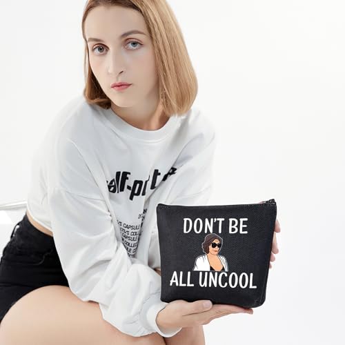 LEVLO Stars Fans Gifts Don't Be All Uncool Makeup Bags Housewives Gifts (Don't Be All Uncool+black)