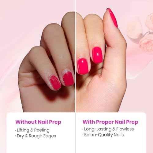 Beetles Nail Prep Kit Nail Dehydrator and Primer Cuticle Oil Cuticle Remover 4PCS 7.5ML Nails Care Tool Kit with Cuticles Pusher Nails Files Clippers Dust Brush 6PCS Manicure Tools for Gel Polish