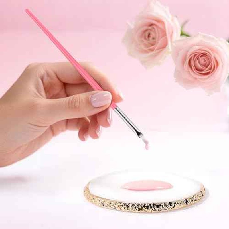 25 Piece Nail Art Tools, Nail Brush Set,Palette, Stand & 2-way Acrylic Silicone Engraving Pen Dotting Pen Tools,For Nail Art DIY Home