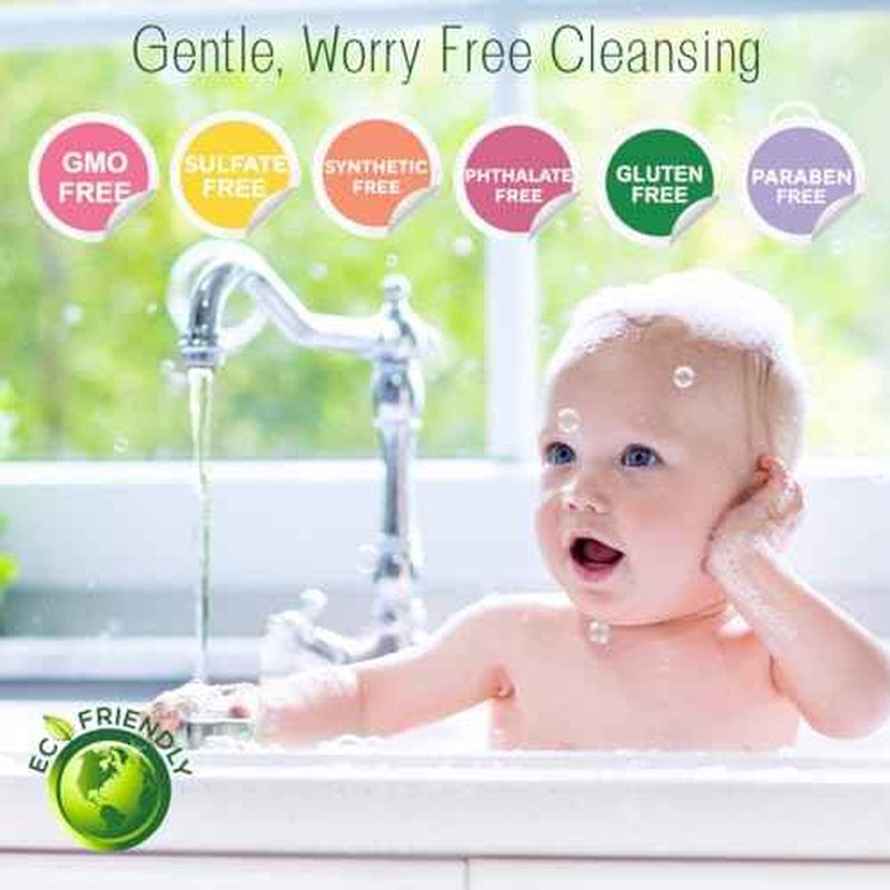 Brittanie¡¯s Pure Castile Liquid Soap Refill, Baby, 32 Ounce Pack of 2 | Dish Soap, Hair & Body, Home, Gentle and Pure, Made with Natural Luxurious Oils, Vegan & Gluten Free Non-GMO