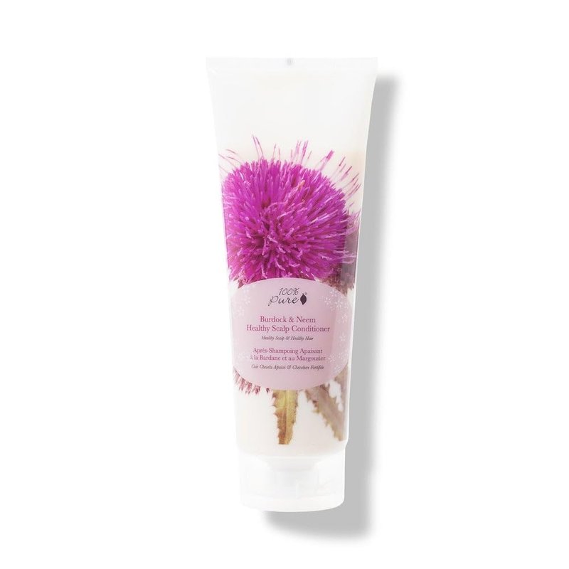 100% PURE Burdock and Neem Healthy Scalp Purifying Conditioner Moisturizing Detox for Dry, Damaged Hair with Kelp Replenishing Itchy, Flaky Scalp Hydration for Women & Men - 8 Fl Oz