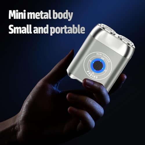 Mini Electric Shaver, 2025 New Upgrade Pocket Dual-Head Electric Shaver, Travel Portable Beard Trimmer for Men, Waterproof Mini Razor, USB C Rechargeable (Silver)