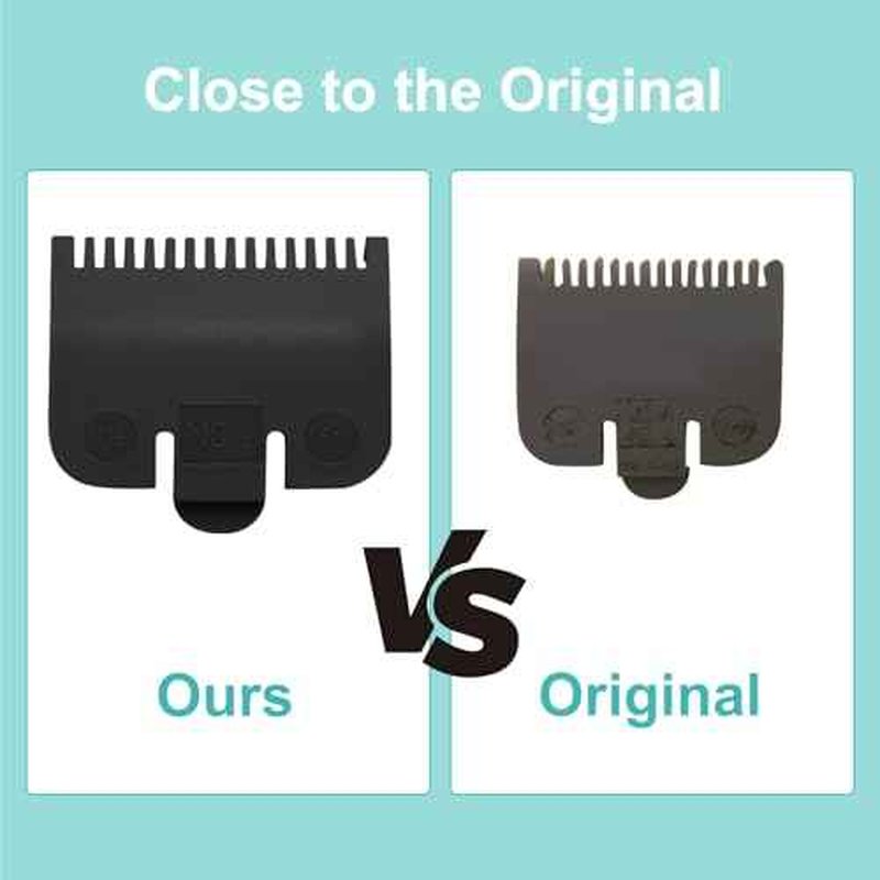 Fits for Most Wahl Clipper Guards Set 1/16" 1/8" 3/16", Professional Clipper Guides Comb Attachment(#1/2, #1, #1-1/2), Trimmer Guards set, 6 Pack