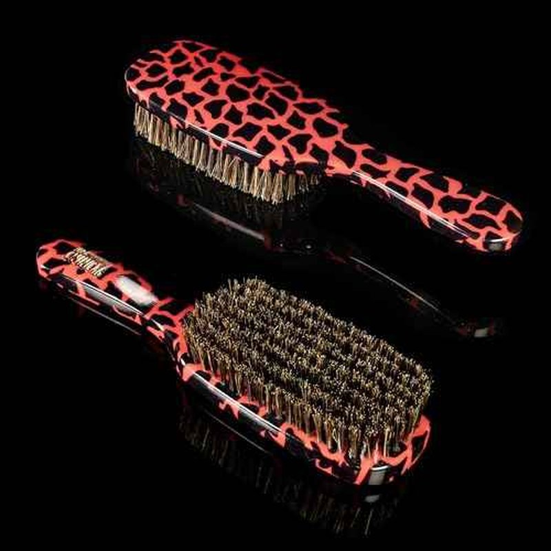 Torino Pro Wave Brush #258-7 Row Medium Soft bristles Shower brush -100% Pure Boar Bristles - Great for laying down your 360 Waves