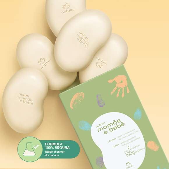 Natura Vegetable Soap Bar for Mom & Baby | Gentle 5 x 100g Natural Cleanser