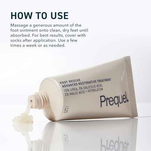 Prequel Skin Foot Rescue, Professional Foot Treatment with 15% Urea + Salicylic Acid. Advanced Cream For Dry Cracked Feet. Clinical-Grade Moisturizer. 1.7oz