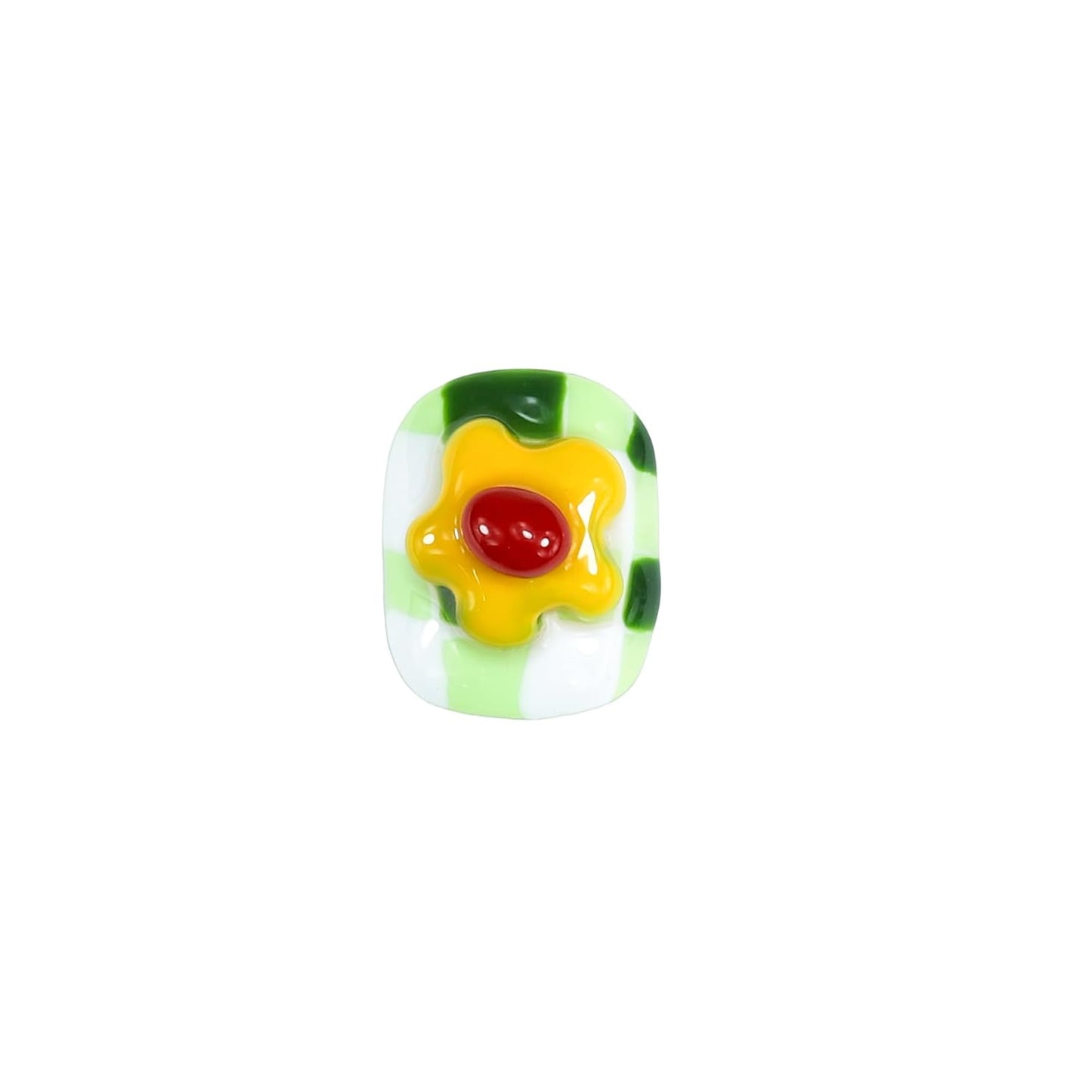 Avocado Press-On Nails - Handcrafted Fruit Design Manicure Set for Women (XS)
