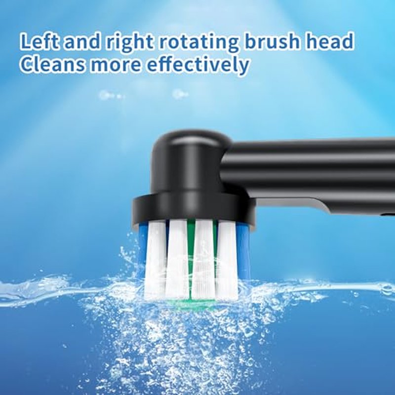 Deep Clean Rechargeable Electric Powered Toothbrush, Rechargeable Electric Toothbrush with 8 Brush Heads,Pressure Sensor to Protect Gums (White)