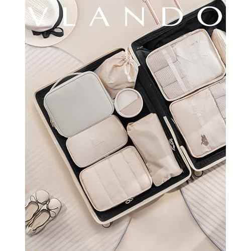 Vlando Travel Makeup Cosmetic Case Organizer Portable Storage Bag with Adjustable Dividers for Cosmetics Makeup brushes, girls, women, friends.£¨gray£©