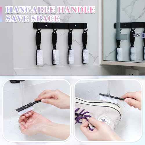 Patelai 15 Pieces Nail Brush Handle Grip for Cleaning Fingernails Toes Scrub Manicure Pedicure(Black)