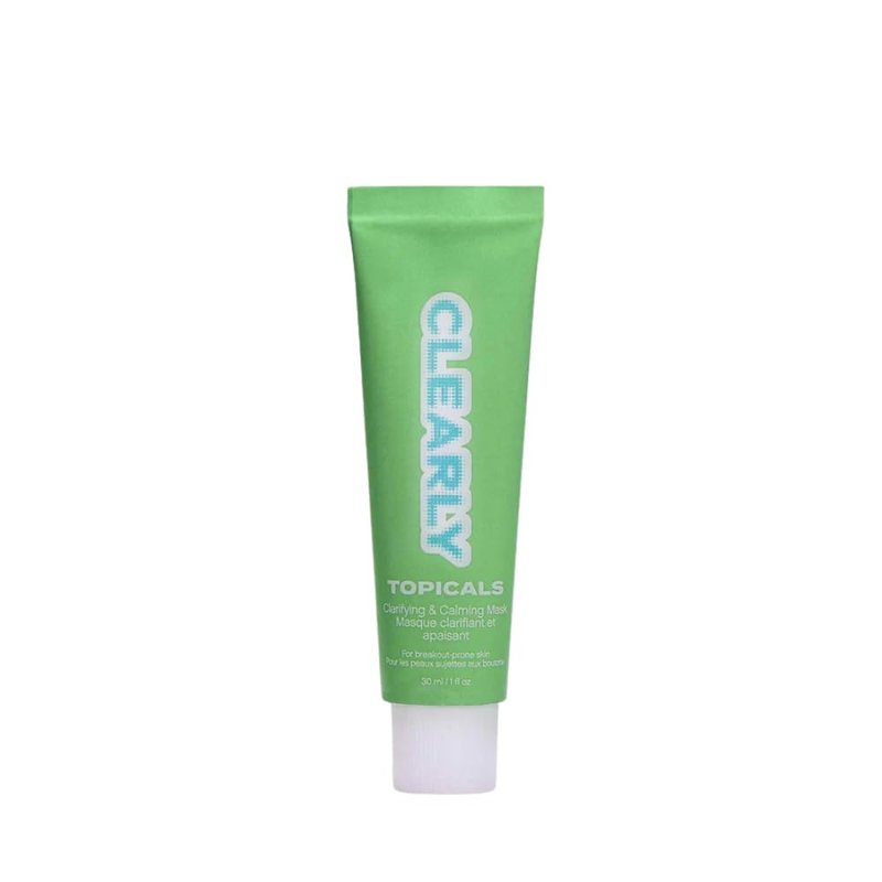 Topicals Clearly Breakout, Clarifying + Calming Mask for Acne-Prone Skin | Reduces Breakouts & Redness | Clinical-Strength, Dual-Acid Formula with Hypochlorous Acid | Vegan, Cruelty-Free (2 oz)