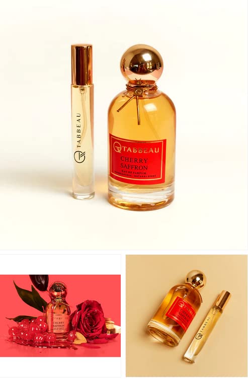 Cherry Saffron Eau De Parfum - Unisex Handmade Fragrance with Natural Ingredients | Travel Size 10ml