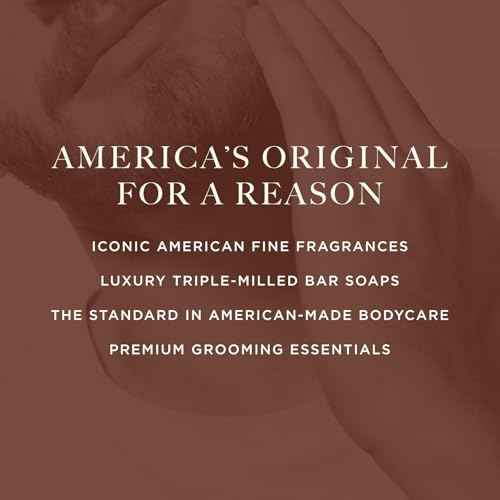 Caswell-Massey Triple Milled Heritage Woodgrain Sandalwood Three-Soap Set, Scented & Moisturizing Bath Soap, Made In The USA, 3 Count (Pack of 1)