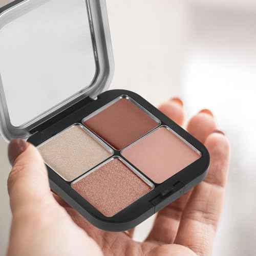 Beaupretty Empty Lipstick Palette Magnetic Eyeshadow Palette Makeup Foundation Blush Container with Mirror for Women Girls Black