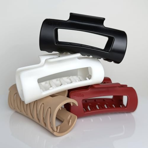 The Original Mello Hair Claw Clip Squishy Claw Clip (Brown, Medium) Made in Korea Patent Pending 30021976