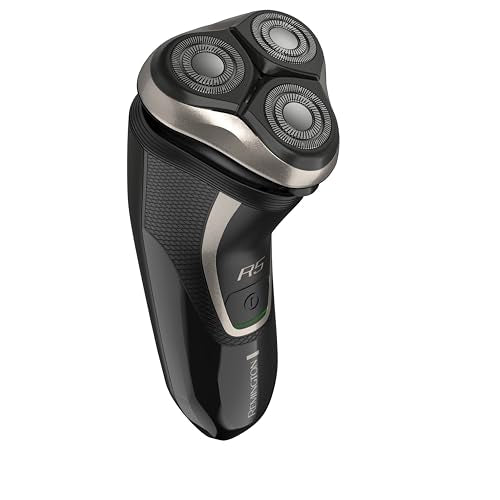 Remington R5 Style Series Rotary Shaver for Men, Smooth Glide for Sensitive Skin Comfort, Waterproof Rechargeable Electric Razor with Graphite Coating and Contour Technology