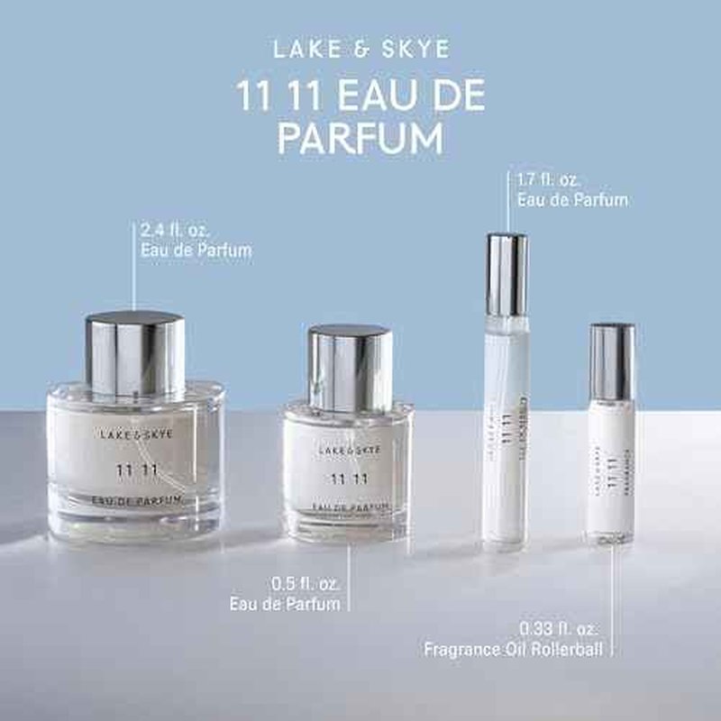Lake & Skye, 11 11 Eau de Parfum - 100ml/ 3.4oz - Skin Musk, Clean, Vegan, Paraben-Free, Cruelty-Free