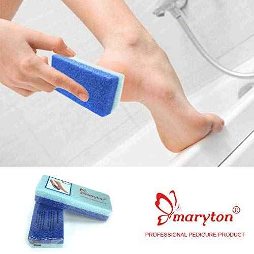 Maryton Foot Exfoliator File Scrubber Sponge Pedicure Tool Callus Remover for Feet, Salon Foot Scrub Pads Pedi Gifts for Men Women, 2pcs