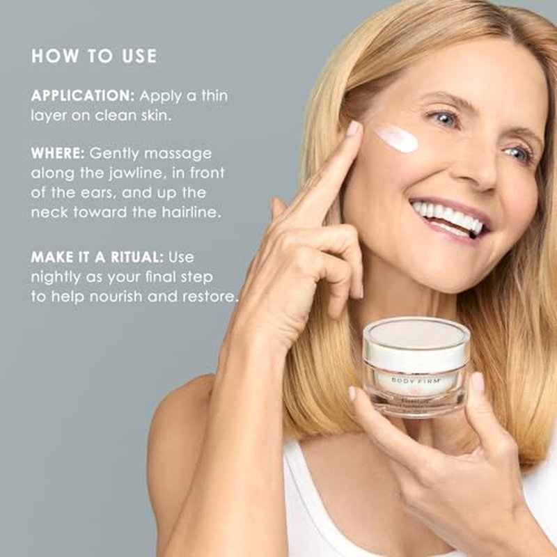 BODY FIRM Crepe Erase Plump & Firm Facial Treatment, Anti-Aging Skin Care, Hydrating Face Moisturizer, Night Cream for Face and Neck, Moisturizing and Firming, Supports Wrinkle & Crepe Skin, 1.7 fl oz