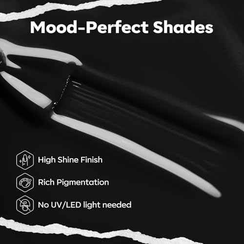 modelones Nail Polish, 15 ml Classic Black Nail Polish Quick Dry Nail Strengthener Long Last Shine Fingernail Toe Nail Art DIY Home Travel Manicure Gift for Women Girls 0.5 Fl Oz