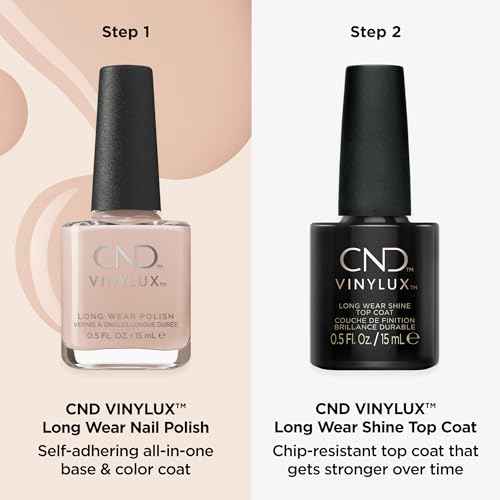 CND Vinylux Long Wear Shine Top Coat, Quick Drying Formula, Easy to Remove, 0.5 Fl Oz
