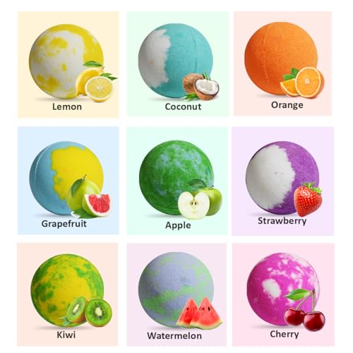 Bath Bombs for Kids with Surprise Toys Inside, 9 Pack Pull-Back Car Bath Bombs Gift Set for Boys Girls Birthday Easter Egg Xmas, Bubble Kids Safe Bath Fizzy Ball with 3 Multifunctional Vehicles Cars