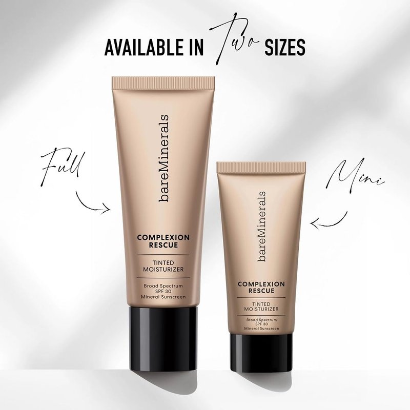 bareMinerals Complexion Rescue Tinted Moisturizer for Face with SPF 30, Travel Size, Cedar 11, Vegan, Cruelty-Free & Dermatologist-Tested