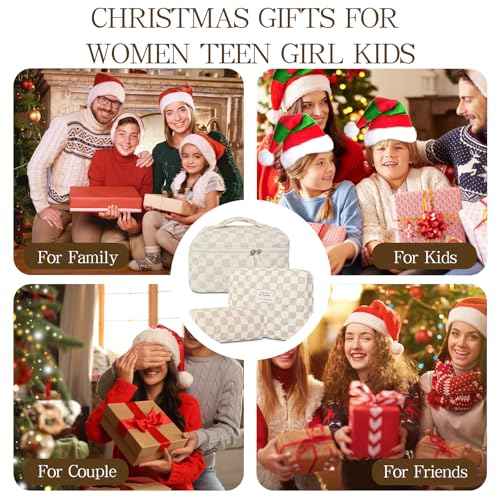 3Pcs Travel Makeup Bag Organizer, Toiletry Bag for Women, Cosmetic Bags for Women Travel Set, Cute Makeup Bags, Quilted Cosmetic Bag, Women's Quilted Toiletry Bag Storage