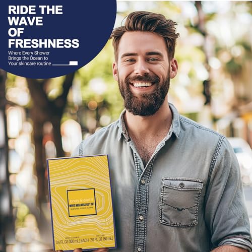 Body & Earth Mens Gift Sets 3pcs Mens Body Wash With Fresh Ocean Scent Travel Size Toiletries For Birthday Gifts For Men Christmas Gifts