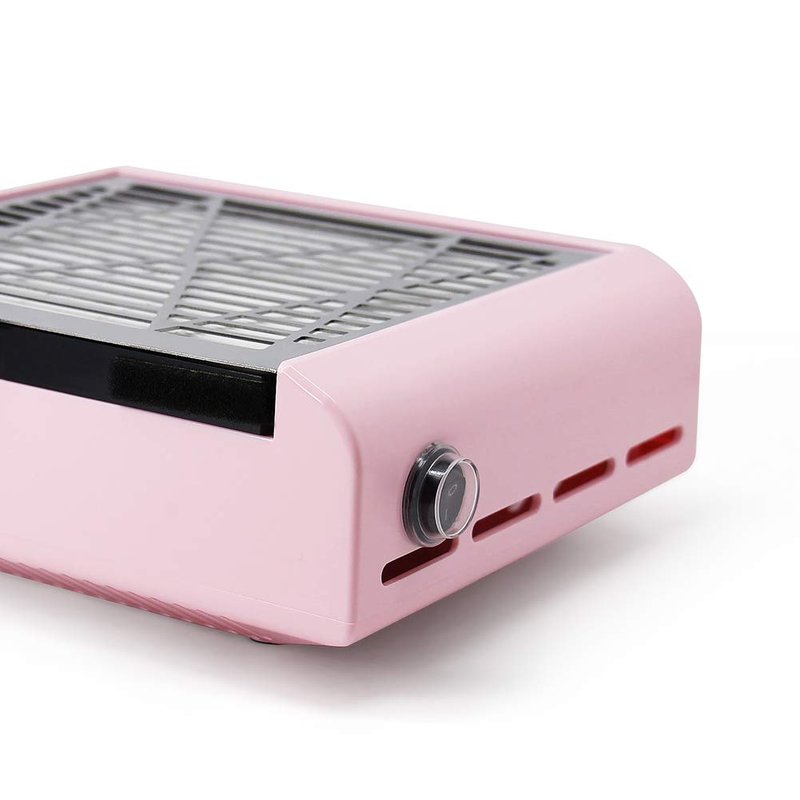 Nail Dust Collector Machine - Powerful Vacuum Suction Fan for Acrylic & Gel Removal | Pink