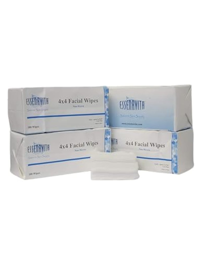 Essenavita Esthetic Wipes 800 Pack – 4x4 4-Ply Non-Woven Lint-Free Wipes, Soft Yet Strong for Salon & Spa Use