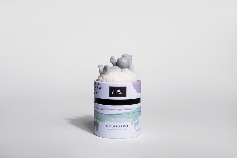 Pure Oskar The Little Lamb Irish Handmade Soap Natural Moisturizing Ingredients Cute Quirky Fun Irish Gift, Made in Ireland