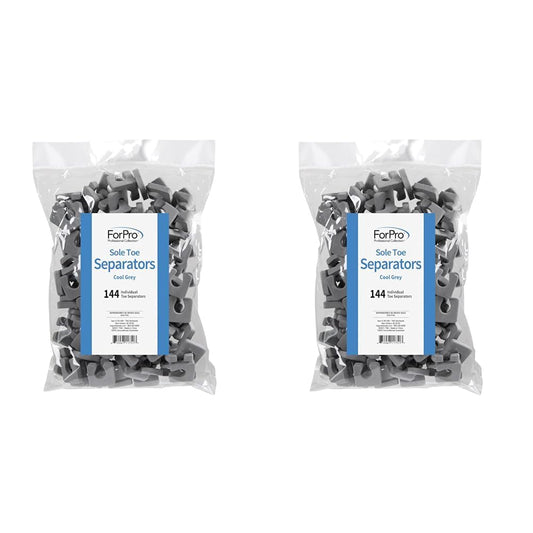 Toe Separators for Pedicure - ForPro Sole, Assorted Colors, 1” x 1”, 144-Count Pack