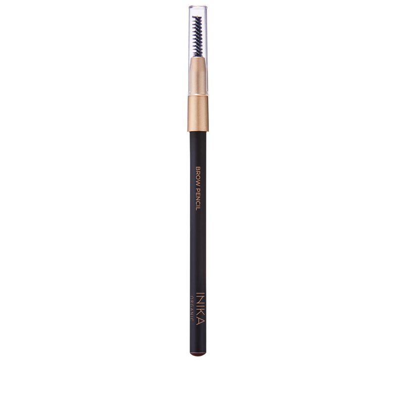 INIKA Organic Brow Pencil | Shape, Fill, Define + Increase Volume with Longwearing Pigments, Rich Colour & Nourishing Skincare Ingredients. 100% Natural + Water-Resistant. Brunette