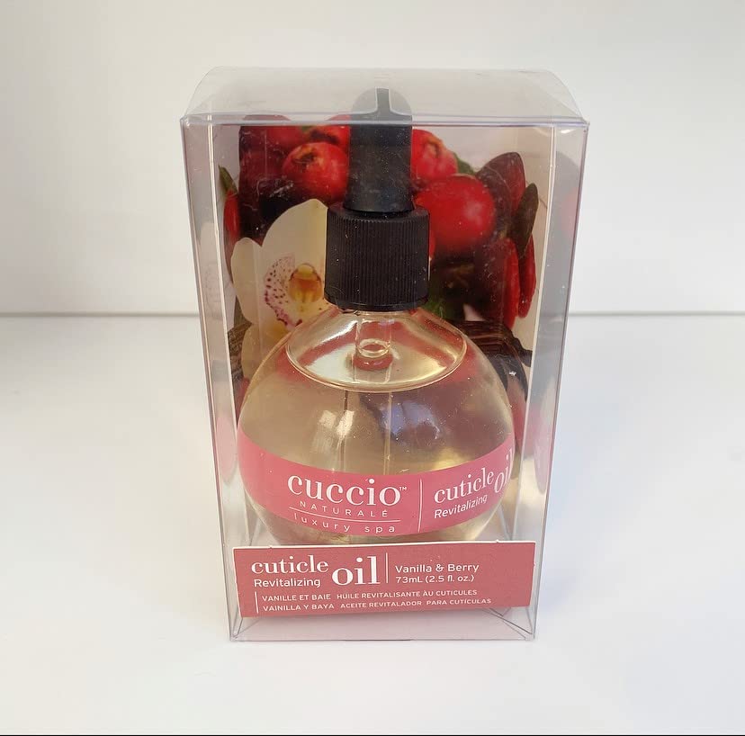 Cuccio Naturale Revitalizing Hydrating Cuticle Oil - Repair Damaged Skin & Nails - Vanilla Bean & Sugar - 2.5 Oz (Pack of 2)