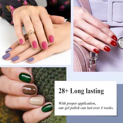 PHOENIXY Gel Nail Polish Kit with U V Light 48W, 44 Pcs 72 Effect Gel Nail Polish Set Base Glitter Top Coat Manicure Nail Tools Gifts for Women