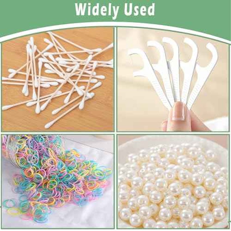 Cotton Swab Holder for Travel, 2 Pcs Portable Small Dental Floss Holder Empty Metal Cotton Ball Holder, Travel Floss Picks Case with Dustproof Lid for Cotton Swabs Hair Ties Floss, Black
