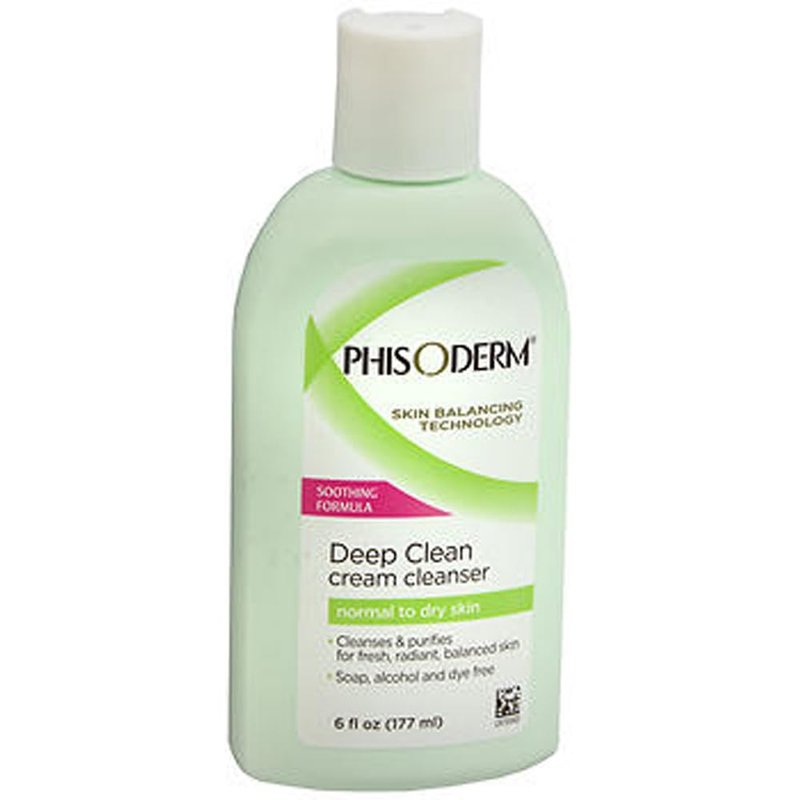 Phisoderm Deep Clean Cream Cleanser for Normal to Dry Skin - 6 fl oz (177 ml) | Pack of 2