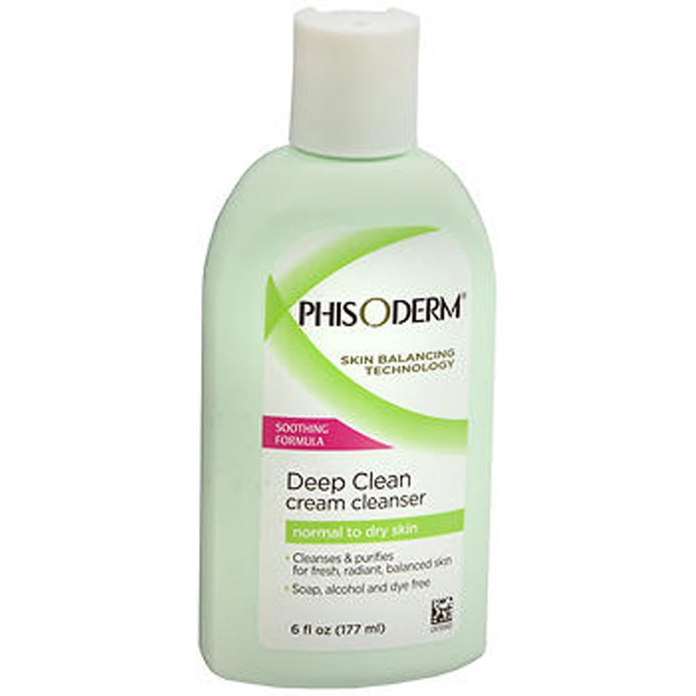 Phisoderm Deep Clean Cream Cleanser for Normal to Dry Skin - 6 fl oz (177 ml) | Pack of 2