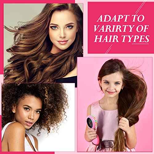 Hoolerry 24 Pcs Folding Travel Hair Brush with Mirror Round Folding Mini Hair Brush Compact Bulk Portable Small Brush Hair Combs for Women Girls Men Makeup Operation Christmas, 6 Colors