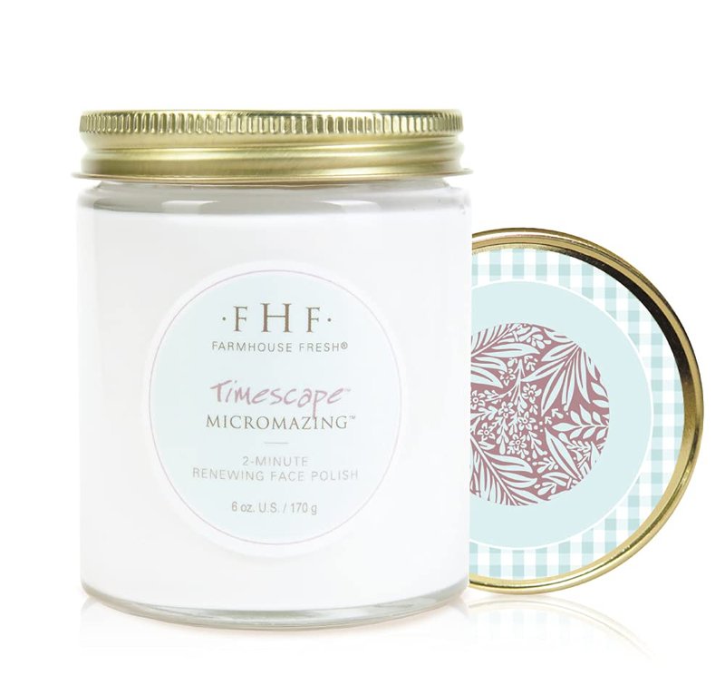 FarmHouse Fresh Face Exfoliator, Plant-Based Face Scrub, Gentle Exfoliating Polish with Cucumber Extract, Timescape Micromazing Facial Polish, 6 Oz