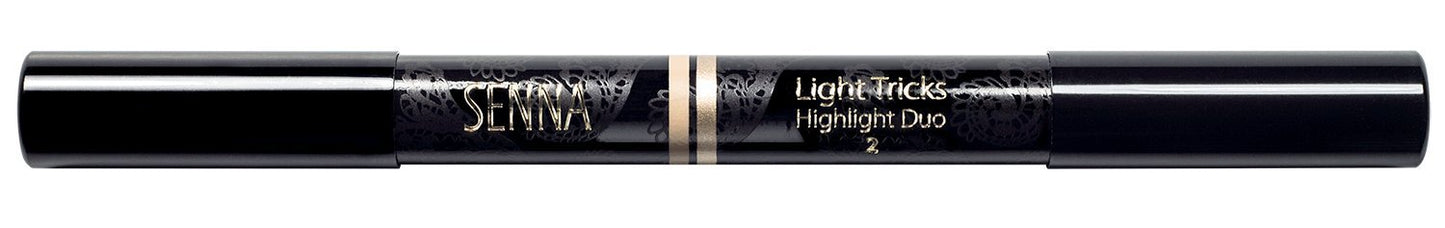 Senna Cosmetics Light Tricks Highlight Duo, Shade 2, 0.1 Ounce