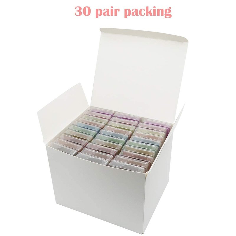 Vegan False Eyelashes - 30 Pairs Fluffy Volume Strip Lashes | Medium Length 3D Faux Mink in 10 Styles