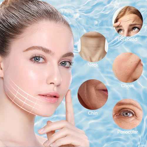 Neck&Face Massager with 7 Colors-Multi-Functional Skincare Tool,Home Beauty Device for Wrinkles&Relaxation,Facial Massager(White)