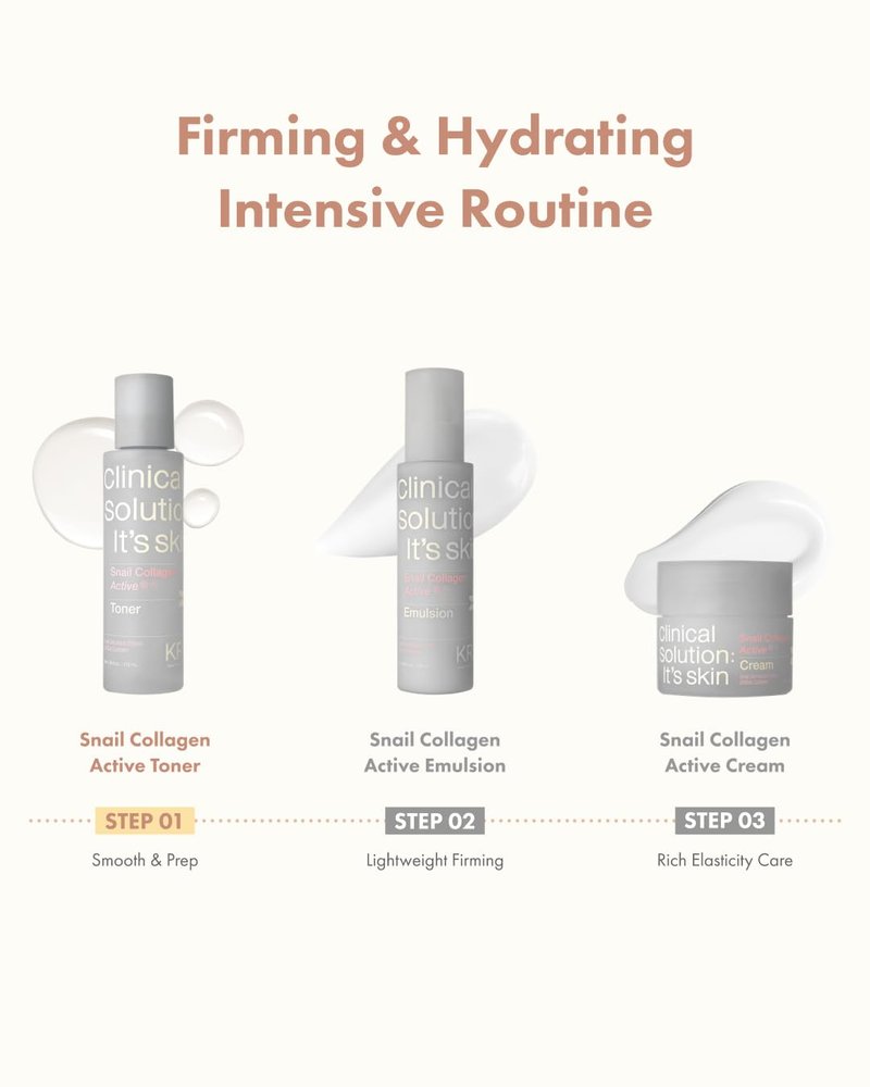 It'S SKIN Active Snail Collagen Toner 4.05 fl.oz, Hydrating Liposome Encapsulated Toner, Snail Mucin & Dual Collagen, Elasticity, Radiant Skin, Non-Sticky Moisturizing, Korean Skincare