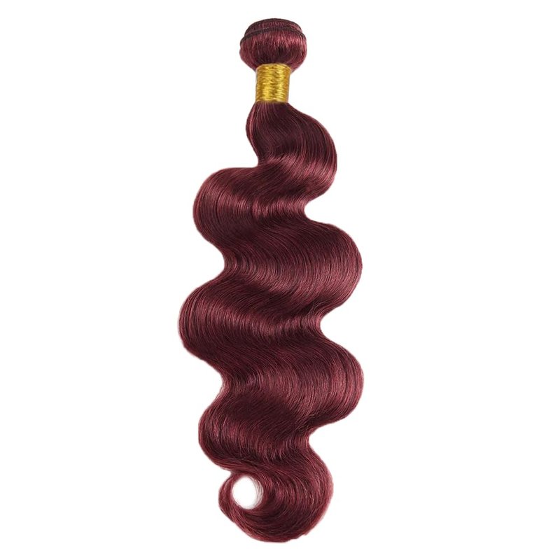 Burgundy Bundles Human Hair Body Wave Bundles 26 Inch #99J Wine Red Bundle Human Hair Extensions Unprocessed Virgin Remy Hair 1 Bundle 50 Gram Per Bundle