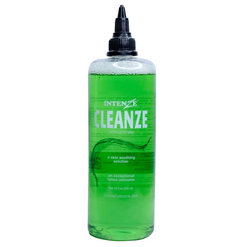 Intenze Tattoo Cleanse Concentrate - 12oz | Gentle Skin Cleanser for Tattoos