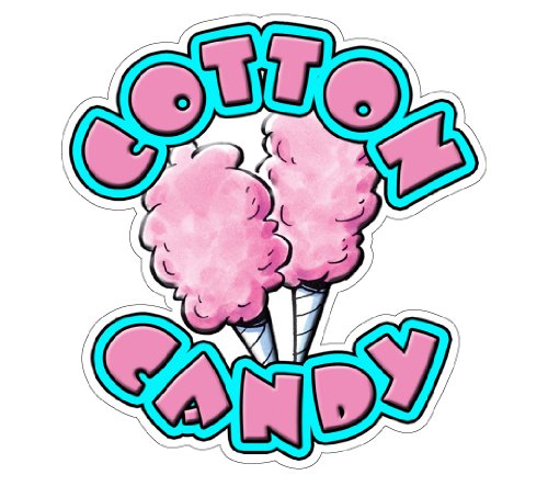 Cotton Candy Concession Stand Sign - Vibrant Trailer Cart Decal for Events